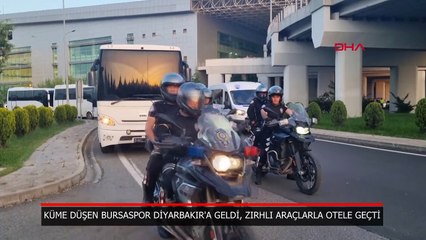 Küme düşen Bursaspor'a, Diyarbakır’da zırhlı araç koruması