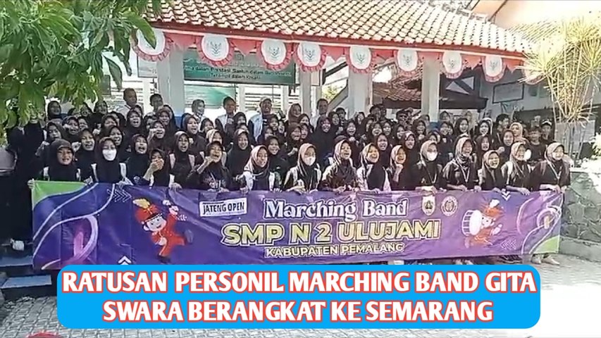 Ratusan Personil Marching Band Gita Swara Berangkat Ke Semarang