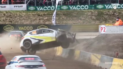 Rallycross France 2024 Lessay Final D4 Start Le Lay Big Crash Rolls