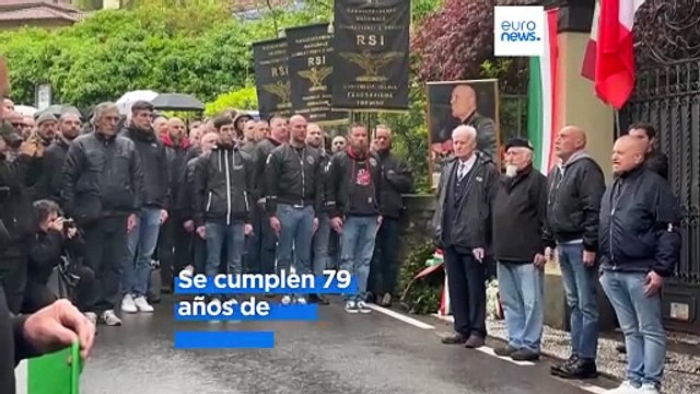 Saludos y cánticos fascistas en el 79 aniversario de la muerte del dictador Benito Mussolini