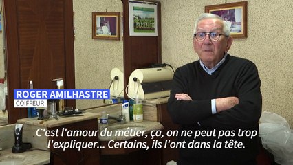 Roger Amilhastre, toujours coiffeur à 90 ans, ne compte pas raccrocher les ciseaux