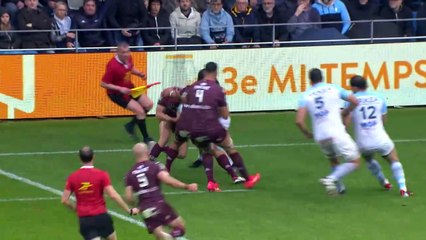 TOP 14 - Essai de Tevita TATAFU (UBB) - Aviron Bayonnais - Union Bordeaux-Bègles