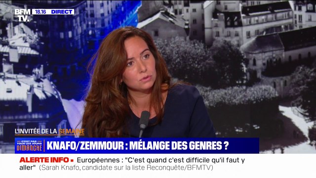 Sarah Knafo (Reconquête): avec Éric Zemmour, on a la même ambition pour la France