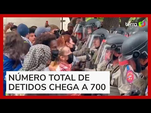 Mais 200 pessoas são detidas em protestos pró-Palestina nas universidades nos EUA