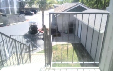 Orange flag guy leaves toy car in front