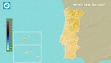 Esta é a previsão de chuva acumulada do modelo ECMWF em Portugal para os próximos dias