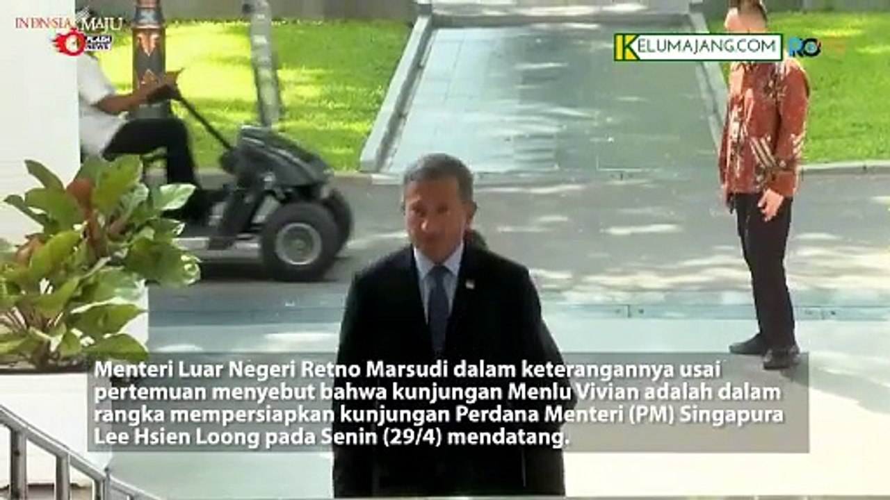 Jokowi Terima Kunjungan Menlu Singapura Soal Transisi Pemerintahan Baru