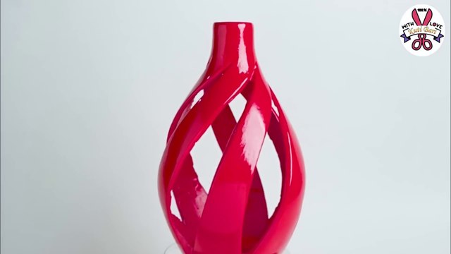 Table lamp making Plastic bottle Corner Flower vase Lighting lamp making