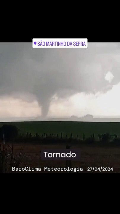 Tornado foi registrado por moradores do Rio Grande do Sul