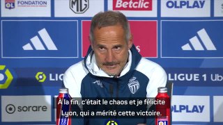 Monaco - Hütter : “Je félicite Lyon qui a mérité cette victoire”
