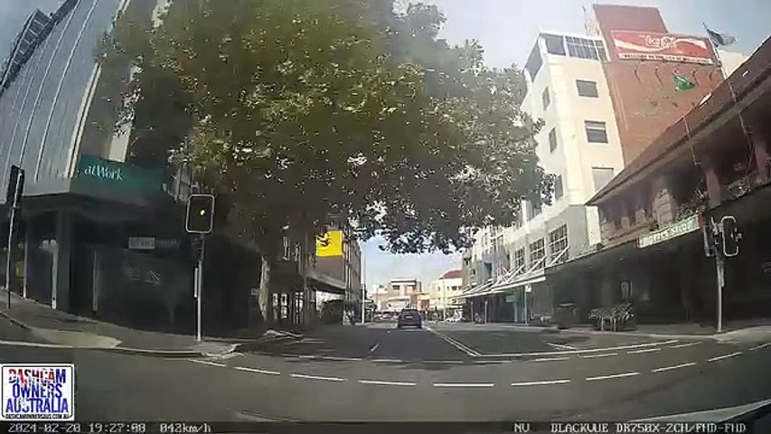 Dashcam footage of a skateboarder hit by car on Crown Street.Video via Dash Cam Owners Australia