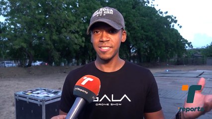 Un espectáculo de drones iluminó el cielo en la Feria Internacional de Azuero