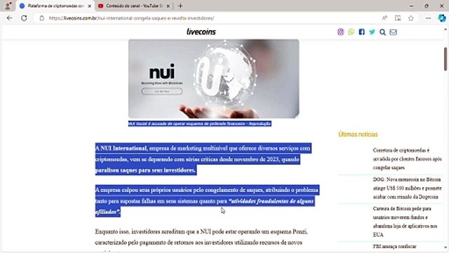 Plataforma de criptomoedas congela saques, propõe pagamento com NFTs e revolta investidores