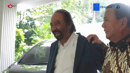 Kedatangan Surya Paloh Disambut Hangat Prabowo di Kertanegara