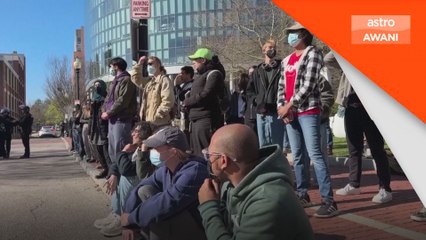 Protes di universiti A.S tidak tunjuk tanda perlahan