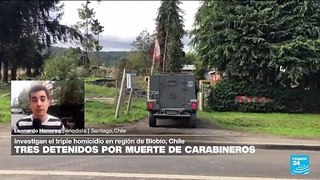 Autoridades chilenas detienen a tres sospechosos del asesinato de tres policías en Biobío