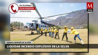 Equipo de rescate logra extinguir un incendio forestal después de 36 días de actividad en Oaxaca
