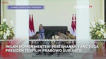 Momen Prabowo Ikut Duduk Bareng Jokowi dan PM Singapura di Istana Bogor