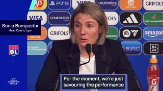 Prêcheur and Bompastor react to Lyon's UWCL semi-final win over PSG