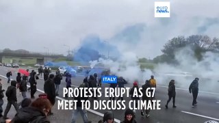 Protests erupt in Italy as G7 ministers meet to discuss climate crisis