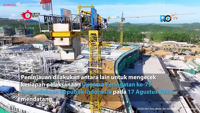 Jokowi Tinjau Pembangunan Lapangan Upacara di IKN