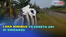 Minibus Tertabrak Kereta di Perlintasan Tanpa Palang Pintu, 1 Keluarga Luka Serius