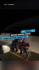 Momen Bapak-Bapak Panik Saat Mengendarai Motor