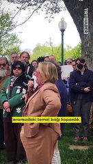 Profesörün Gazze eyleminde gözyaşları içinde verdiği mesaj