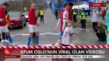 Soyunma odası stat dışında olan KFUM Oslo takımı