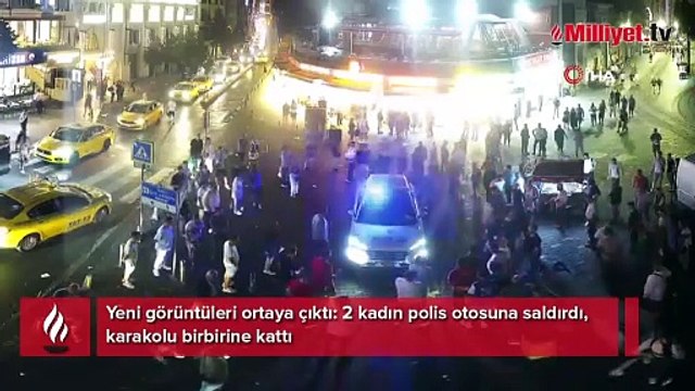 Yeni görüntüleri ortaya çıktı! 2 kadın polis otosuna saldırdı, karakolu birbirine kattı