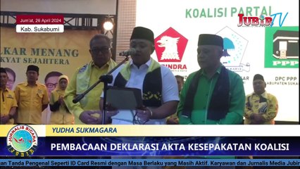 Berikut isi Akta Kesepakatan Koalisi Partai Golkar, Gerindra & PPP untuk Pilkada 2024 Kab. Sukabumi