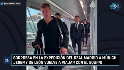 Sorpresa en la expedición del Real Madrid a Múnich: Jeremy de León vuelve a viajar con el equipo