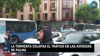 La tormenta colapsa el tráfico en las Avenidas de Palma