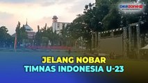 Jelang Nobar Timnas Indonesia U-23 Vs Uzbekistan U-23 di Halaman Taman Balkot Depok