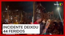 Estrutura de festa desaba e deixa dezenas de feridos na Paraíba