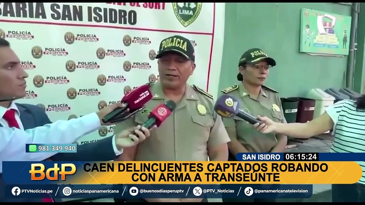 Recuperan laptop que fue robada en San Isidro: capturan a los hampones y al receptor del equipo