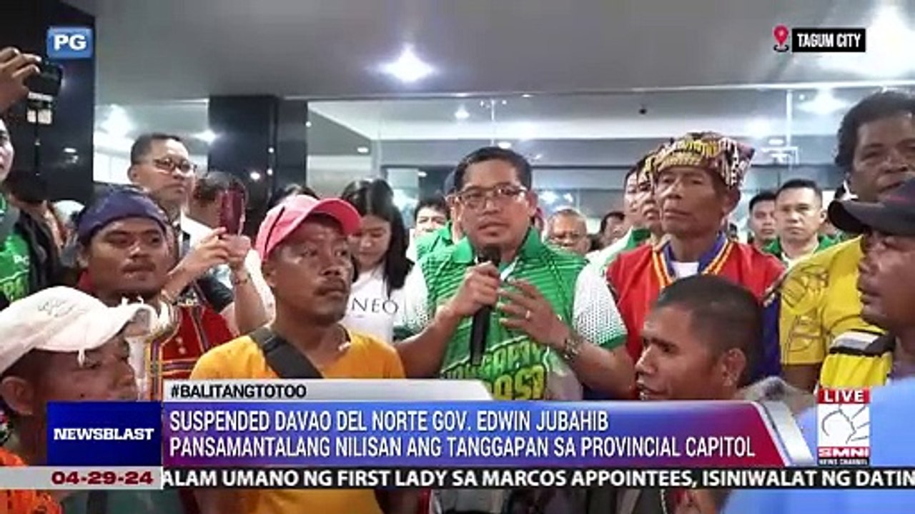 Suspended Davao del Norte Gov. Edwin Jubahib pansamantalang nilisan ang tanggapan sa Provincial Capitol