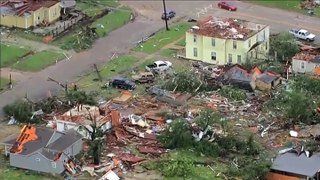 Tornado leaves homes and businesses flattened as at least three dead in Oklahoma