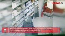 Çaldığı ürünlerin alarmları ele verdi