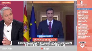 Vicente Vallés le pinta la cara a Pedro Sánchez por burlarse de España durante cinco días