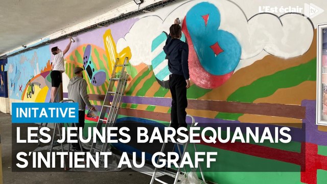 Les jeunes s’initient au graff au centre communal de Bar-sur-Seine