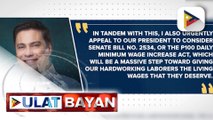 Kautusan ni PBBM na repasuhin ang minimum wage ng mga manggagawa, umani ng suporta sa Senado
