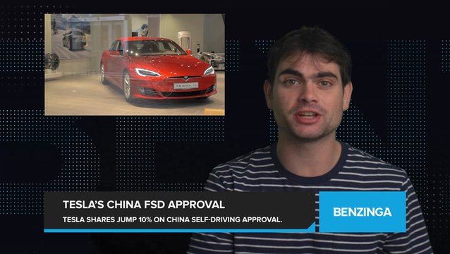 Tesla Shares Pop 10% as CEO Elon Musk Secures Tentative Approval for Full Self-Driving in China