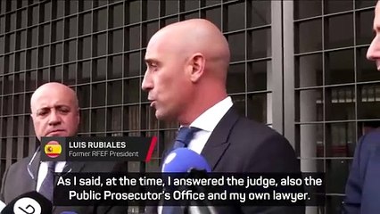 Rubiales leaves court after testifying in corruption probe