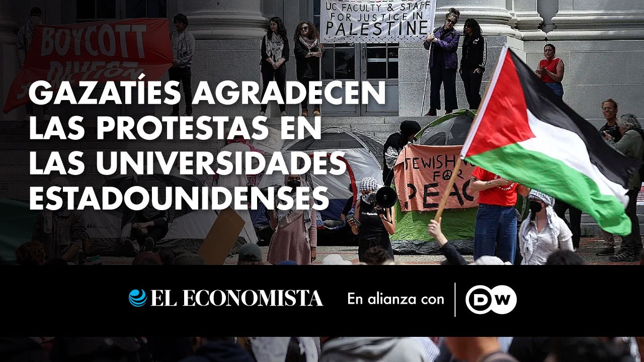 Gazatíes agradecen las protestas en las universidades estadounidenses