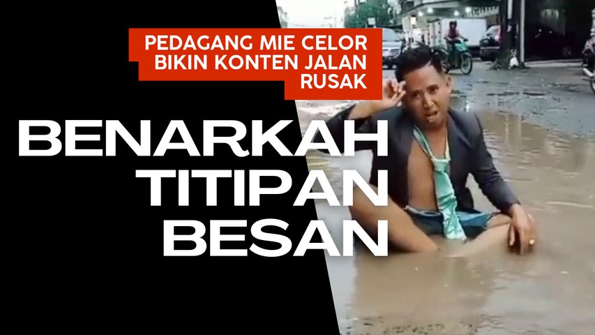 Konten Jalan Rusak di Palembang, Pesanan Besan kah?