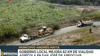 Sucre | Sistema 1X10 del Buen Gobierno mejora la vialidad agrícola del municipio Andrés Mata