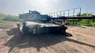 ロシアがアブデーエフカで破壊されたアメリカ製M1エイブラムス戦車の映像を公開
