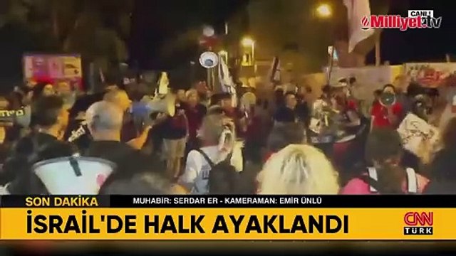 Tel Aviv'de sokaklar karıştı
