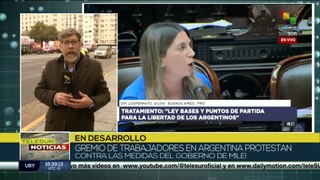 Sindicatos argentinos expresan su rechazo a Ley Ómnibus